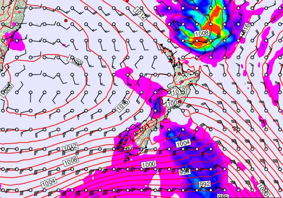 New Zealand forecast chart for Friday, March 6th, 2026 at 12:00 PM