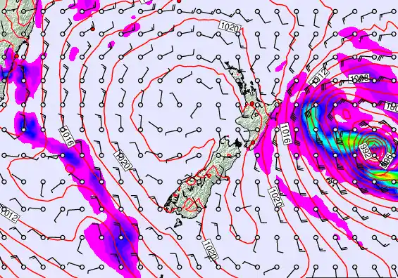 New Zealand forecast chart for Tuesday, March 3rd, 2026 at 6:00 PM