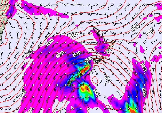 New Zealand forecast chart for Friday, March 13th, 2026 at 12:00 PM