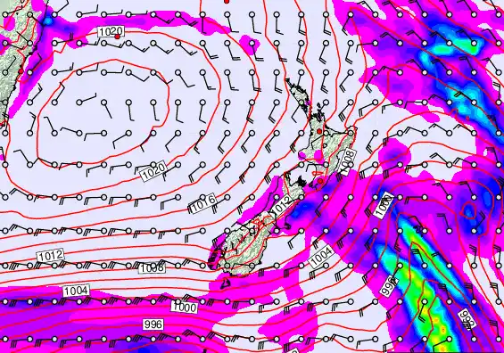 New Zealand forecast chart for Friday, March 13th, 2026 at 6:00 PM
