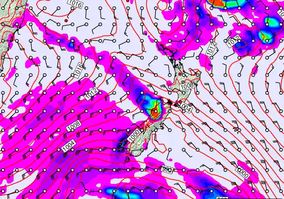 New Zealand forecast chart for Friday, March 13th, 2026 at 12:00 AM