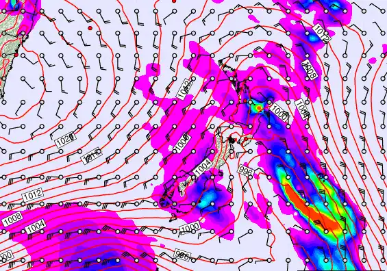 New Zealand forecast chart for Friday, March 13th, 2026 at 12:00 PM