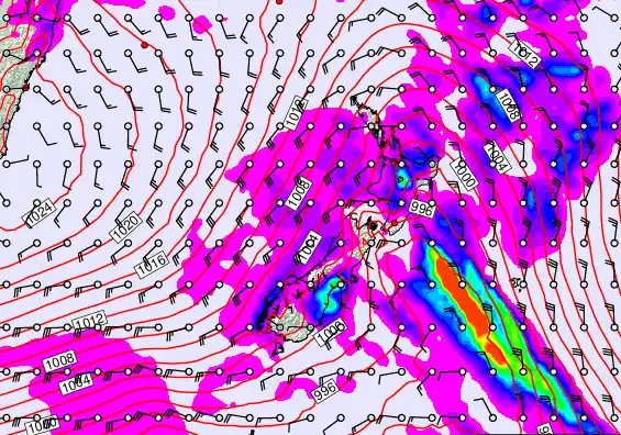 New Zealand forecast chart for Friday, March 13th, 2026 at 12:00 PM