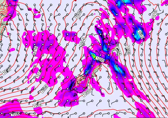 New Zealand forecast chart for Friday, March 13th, 2026 at 6:00 AM