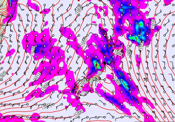 New Zealand forecast chart for Friday, March 13th, 2026 at 6:00 AM