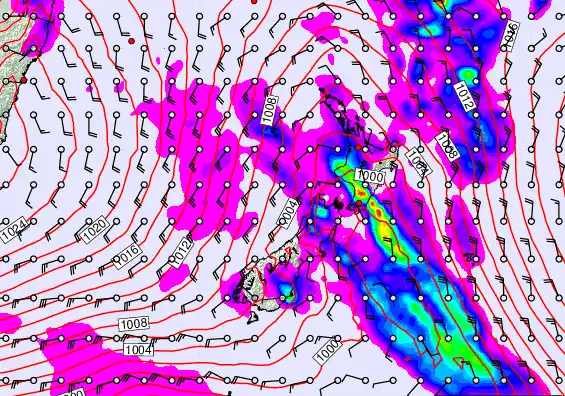 New Zealand forecast chart for Friday, March 13th, 2026 at 12:00 PM