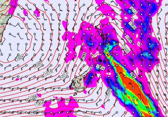 New Zealand forecast chart for Friday, March 13th, 2026 at 6:00 PM