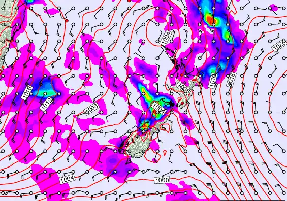 New Zealand forecast chart for Friday, March 13th, 2026 at 12:00 AM