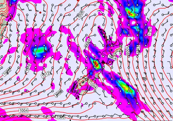 New Zealand forecast chart for Friday, March 13th, 2026 at 6:00 AM