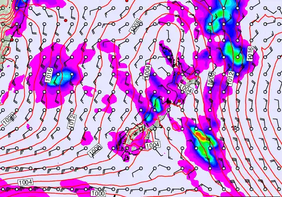 New Zealand forecast chart for Friday, March 13th, 2026 at 6:00 AM