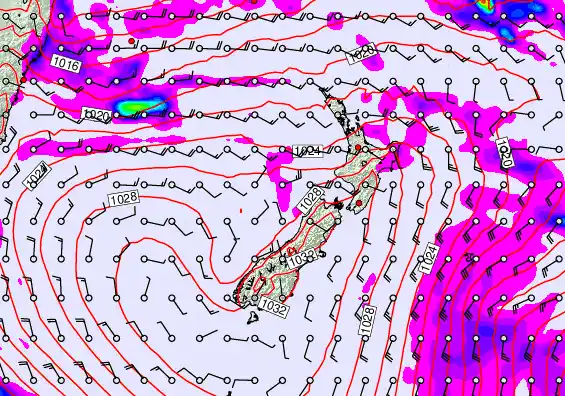 New Zealand forecast chart for Friday, March 20th, 2026 at 6:00 PM