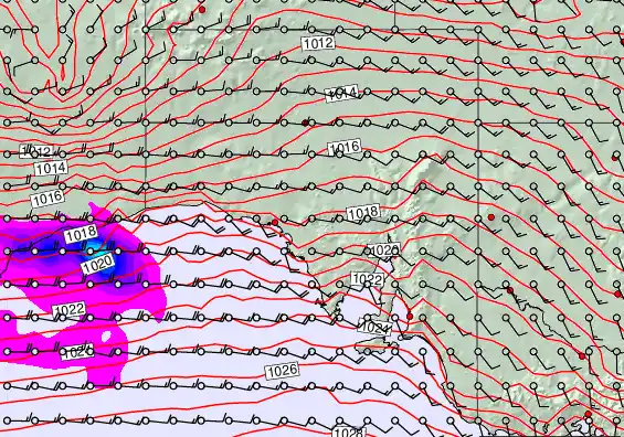 South Australia forecast chart for Friday, March 13th, 2026 at 6:00 AM