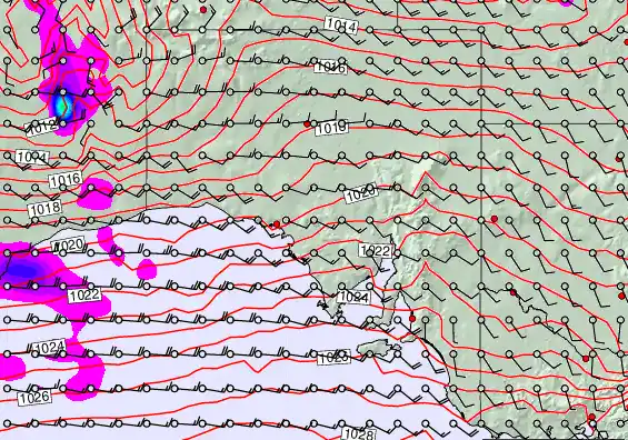 South Australia forecast chart for Friday, March 13th, 2026 at 12:00 PM