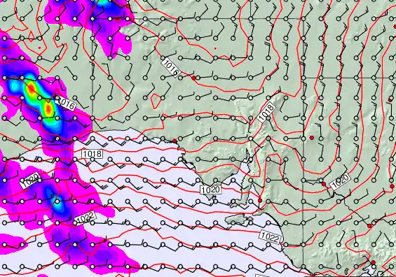 South Australia forecast chart for Sunday, March 15th, 2026 at 12:00 AM