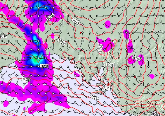 South Australia forecast chart for Sunday, March 15th, 2026 at 12:00 PM