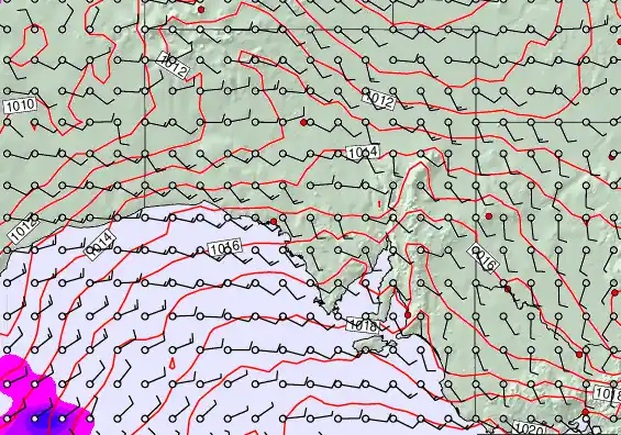 South Australia forecast chart for Friday, March 20th, 2026 at 12:00 PM