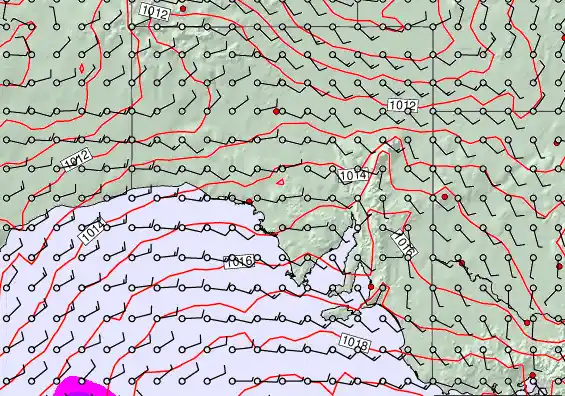 South Australia forecast chart for Friday, March 20th, 2026 at 6:00 PM