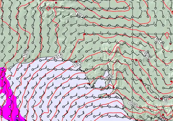 South Australia forecast chart for Sunday, March 22nd, 2026 at 12:00 AM