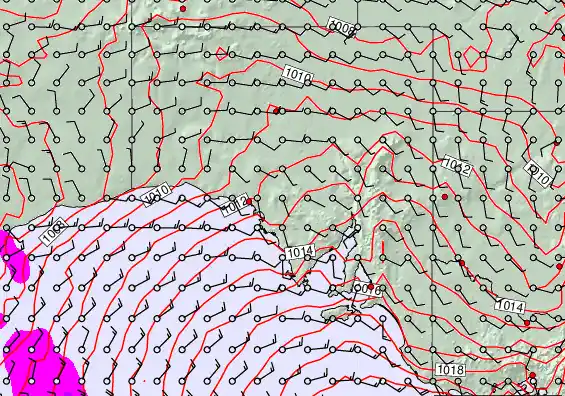 South Australia forecast chart for Sunday, March 22nd, 2026 at 6:00 AM