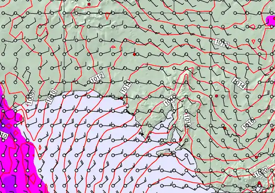 South Australia forecast chart for Sunday, March 22nd, 2026 at 12:00 PM