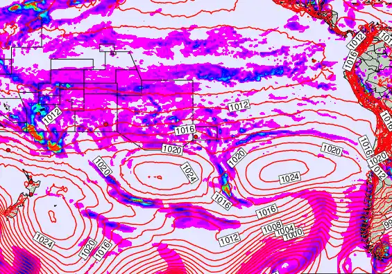 South Pacific forecast chart for Tuesday, March 17th, 2026 at 12:00 PM