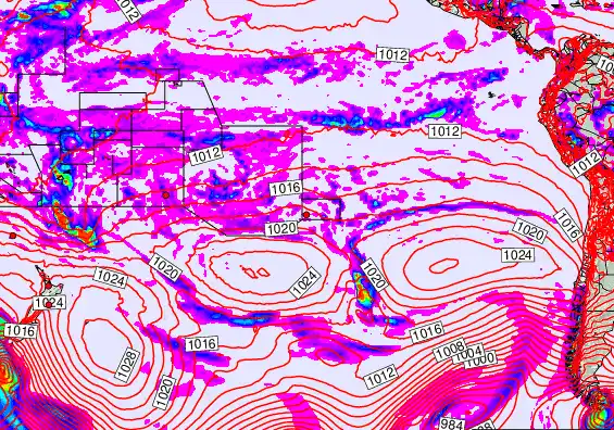 South Pacific forecast chart for Tuesday, March 17th, 2026 at 6:00 PM