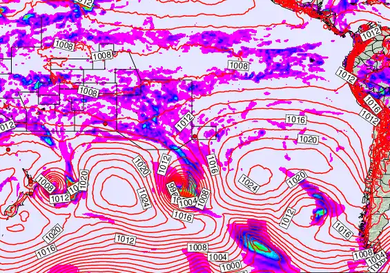 South Pacific forecast chart for Friday, March 20th, 2026 at 12:00 AM