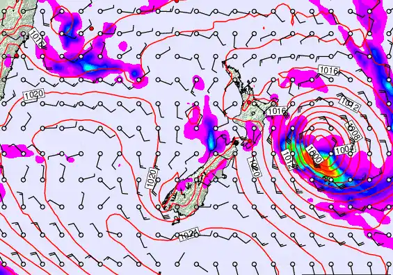 New Zealand forecast chart for Friday, March 20th, 2026 at 6:00 AM