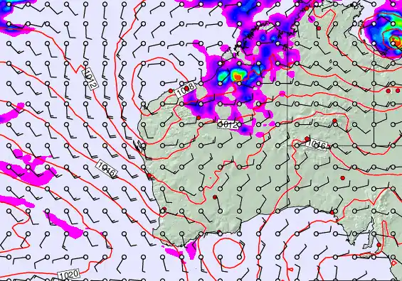 Western Australia forecast chart for Friday, March 20th, 2026 at 12:00 AM