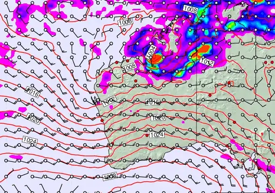 Western Australia forecast chart for Monday, March 23rd, 2026 at 12:00 AM