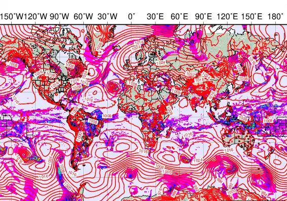 World forecast chart for Friday, March 20th, 2026 at 6:00 PM