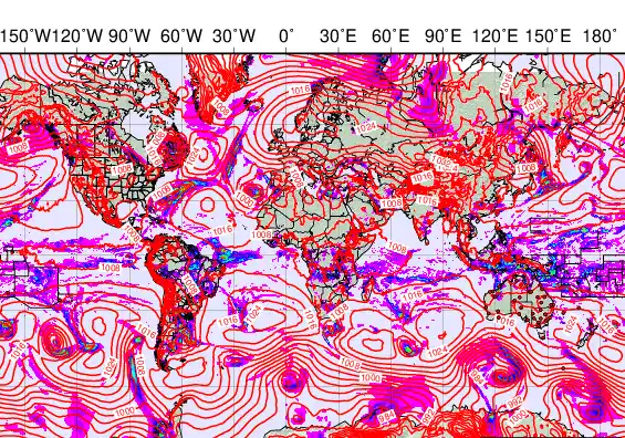 World forecast chart for Saturday, March 21st, 2026 at 12:00 AM