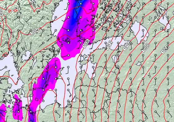 Estonia forecast chart for Sunday, March 15th, 2026 at 12:00 AM