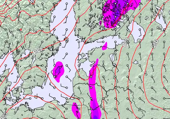 Estonia forecast chart for Tuesday, March 17th, 2026 at 6:00 AM