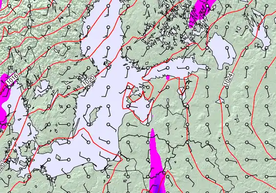 Estonia forecast chart for Tuesday, March 17th, 2026 at 12:00 PM