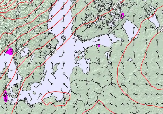 Estonia forecast chart for Tuesday, March 17th, 2026 at 6:00 PM