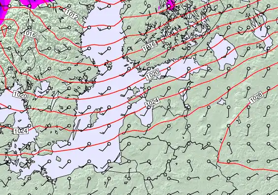 Estonia forecast chart for Thursday, March 19th, 2026 at 12:00 AM