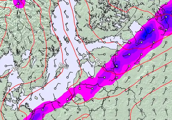 Estonia forecast chart for Friday, March 20th, 2026 at 12:00 AM