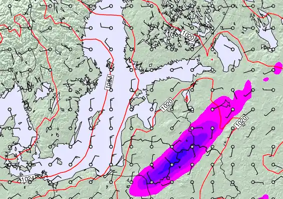 Estonia forecast chart for Friday, March 20th, 2026 at 12:00 PM