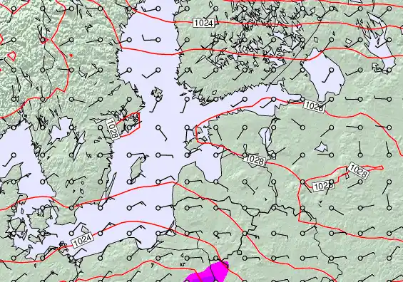 Estonia forecast chart for Saturday, March 21st, 2026 at 12:00 AM