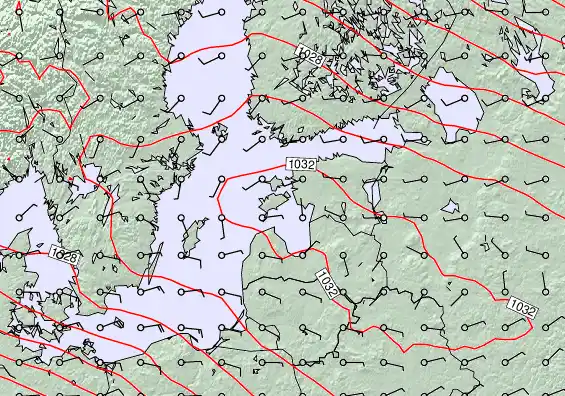 Estonia forecast chart for Saturday, March 21st, 2026 at 6:00 PM