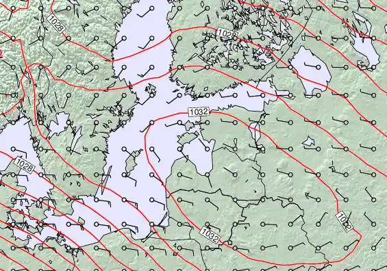 Estonia forecast chart for Sunday, March 22nd, 2026 at 6:00 AM