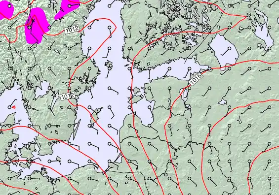 Estonia forecast chart for Tuesday, March 24th, 2026 at 6:00 AM