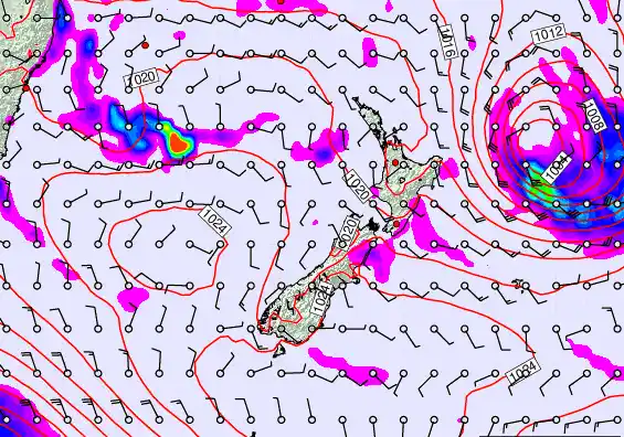 New Zealand forecast chart for Friday, March 20th, 2026 at 12:00 AM
