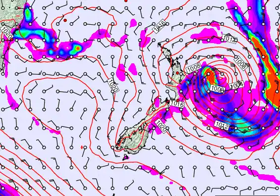 New Zealand forecast chart for Friday, March 20th, 2026 at 12:00 AM