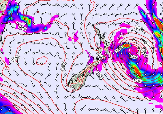 New Zealand forecast chart for Friday, March 20th, 2026 at 6:00 AM