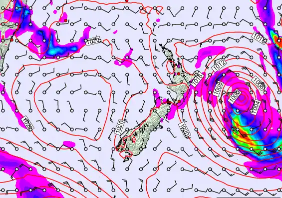 New Zealand forecast chart for Friday, March 20th, 2026 at 12:00 PM