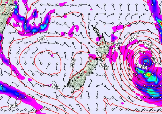 New Zealand forecast chart for Friday, March 20th, 2026 at 6:00 PM