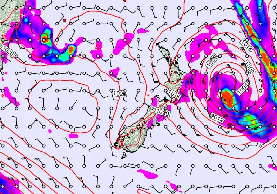 New Zealand forecast chart for Friday, March 20th, 2026 at 12:00 AM