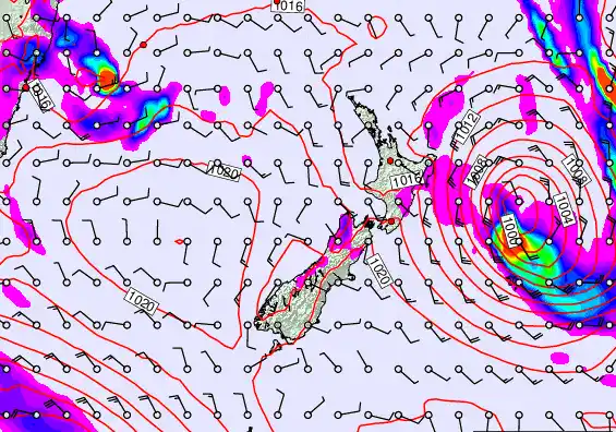 New Zealand forecast chart for Friday, March 20th, 2026 at 6:00 AM